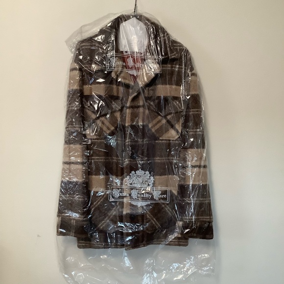 Vintage 1960's  Wool Mohair Button Up Flannel Coat - Picture 3 of 15